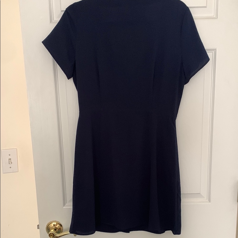 Navy Button-Down Dress - Picture 4 of 4